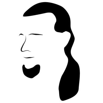 Niklas S Johansson logo Black and white silhouette logo of NSJ